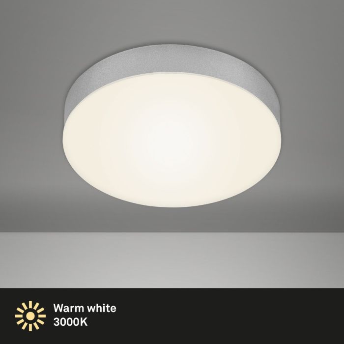 Plafón Led, Ø 21,2 CM, 16 W, Plata Diseño Moderno