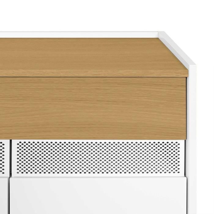 Aparador Blanco Natural Diseño Moderno,160 Cm