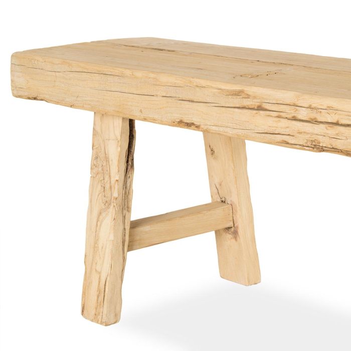 Banco Rústico Madera Pino Natural, 98 Cm