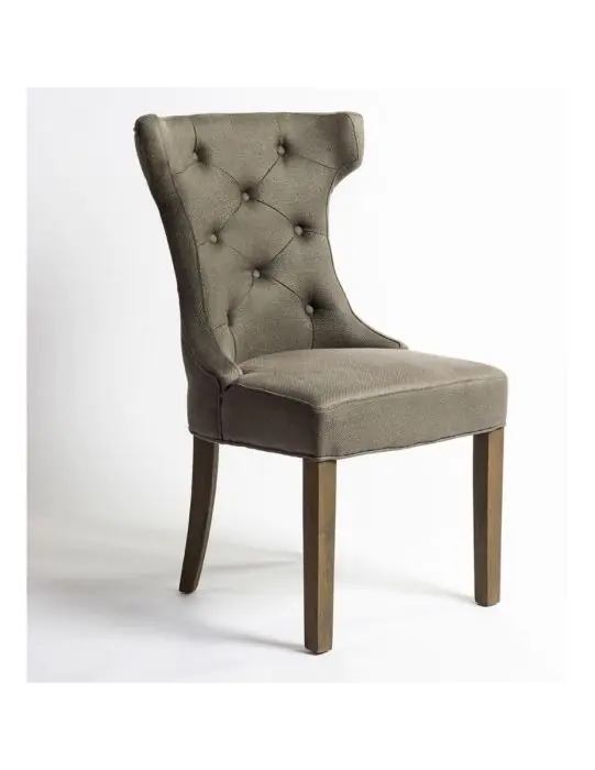 Silla Art Decó, gris, madera roble banty 50 cm