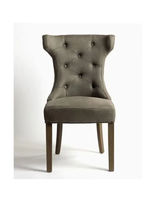 Silla Art Decó, gris, madera roble banty 50 cm