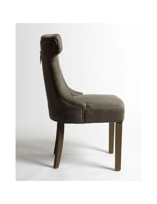 Silla Art Decó, gris, madera roble banty 50 cm