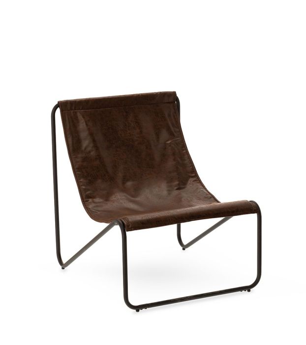 Sillón Belevi de P.Piel Marrón, 65 Cm