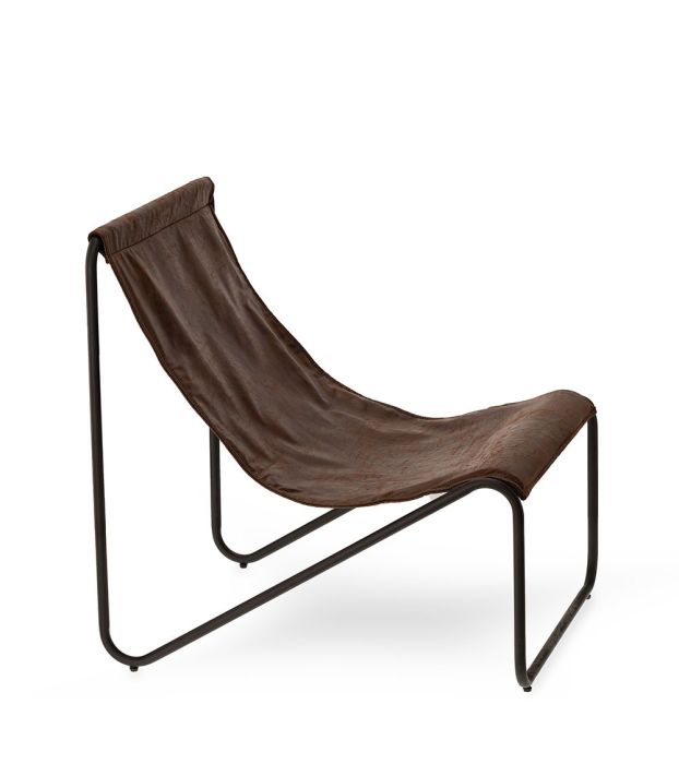 Sillón Belevi de P.Piel Marrón, 65 Cm