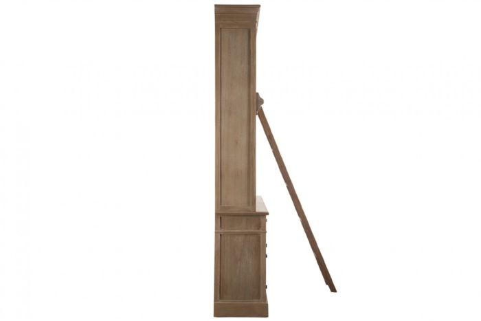Librería Con Escalera De Estilo Francés , Natural 200 Cm