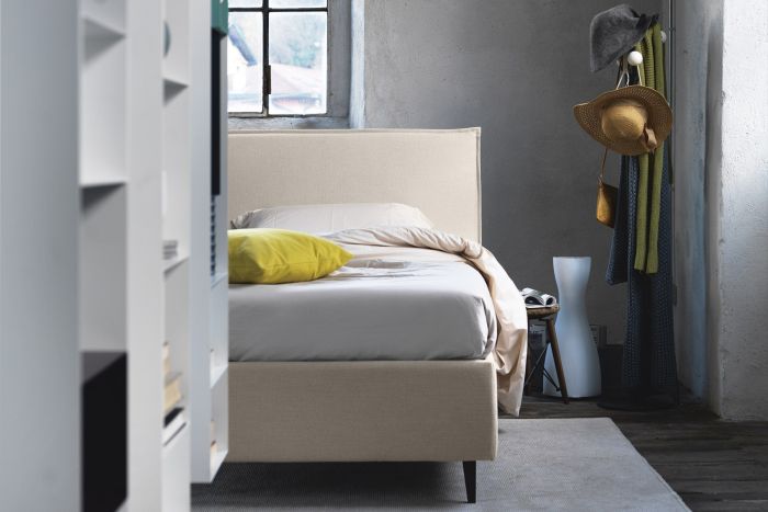 Cama Atemporal Tapizada Beige