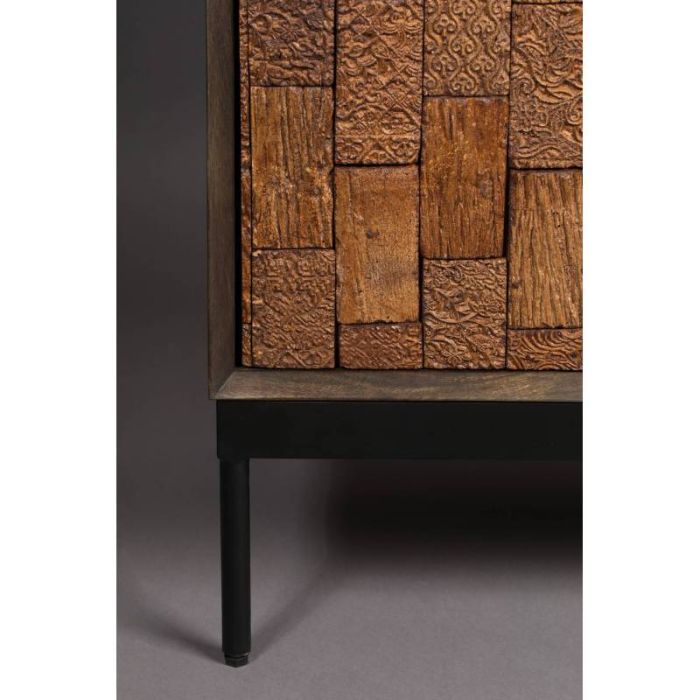 Aparador Vintage Diseño Mid Century Madera Metal, 100 Cm