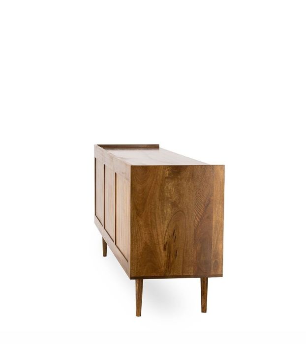 Aparador 2 Puertas 3 Cajones Madera Mango Color Miel, 174 Cm