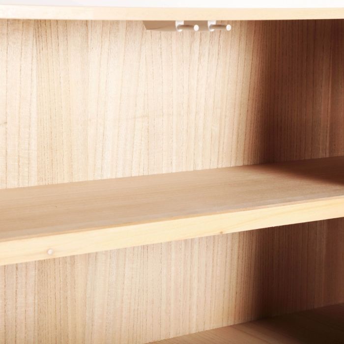 Aparador Buffet 3 Puertas Madera Pino Ratán, 120 Cm