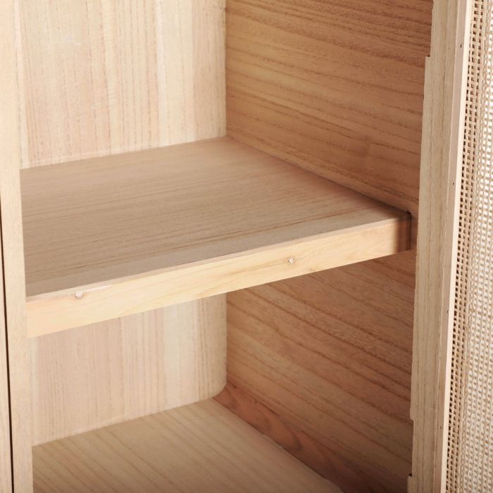 Aparador Buffet 3 Puertas Madera Pino Ratán, 120 Cm