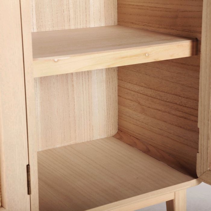 Aparador Buffet 3 Puertas Madera Pino Ratán, 120 Cm