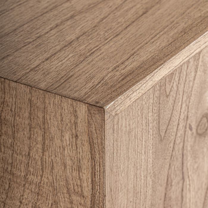Aparador 2 Puertas 3 Cajones Madera Mindi Natural, 180 Cm