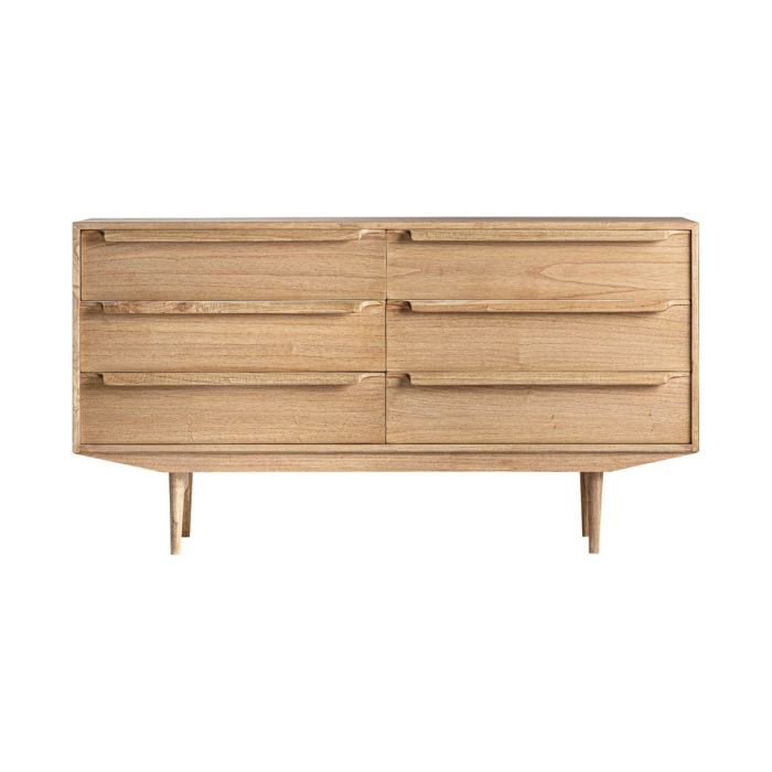 Mueble Aparador Nyry 6 Cajones Madera Mindi, 150 Cm