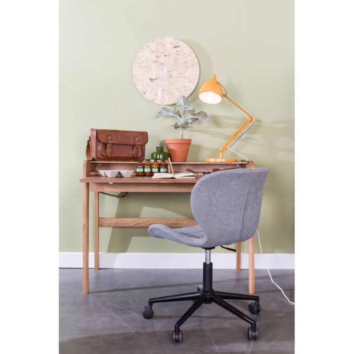 Mesa Escritorio Retráctil Madera Natural, 110 Cm