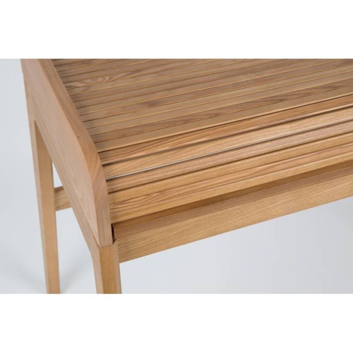 Mesa Escritorio Retráctil Madera Natural, 110 Cm