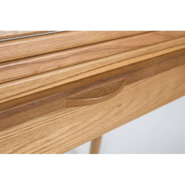 Mesa Escritorio Retráctil Madera Natural, 110 Cm