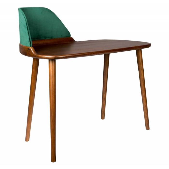 Escritorio Finn Vintage Madera Fresno Tapizado Terciopelo 