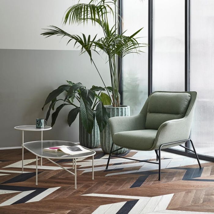 Sillón Tela Metal Verde, 87 Cm