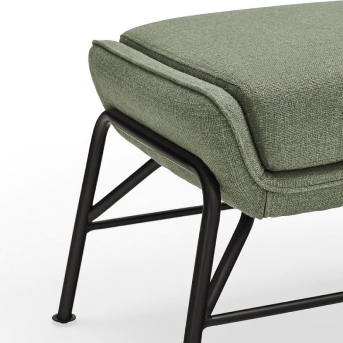 Sillón Tela Metal Verde, 87 Cm