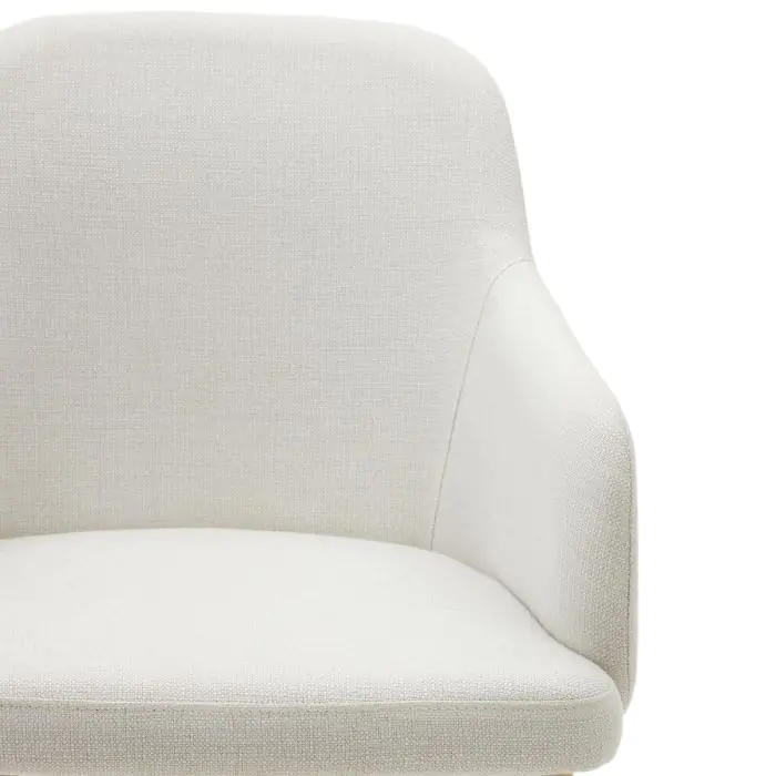 Silla Chenilla Beige Madera Haya, 56 Cm