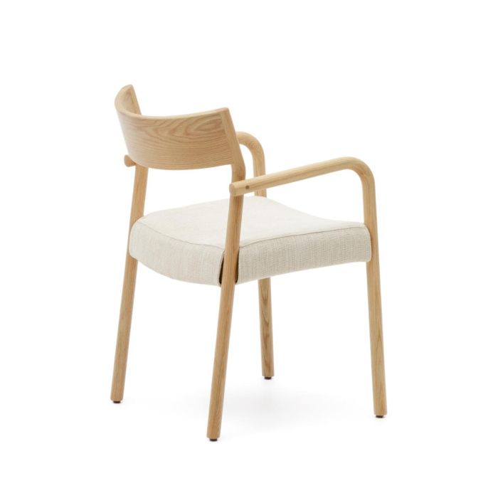 Silla Desenfundable Madera Maciza Roble Natural, 53 Cm