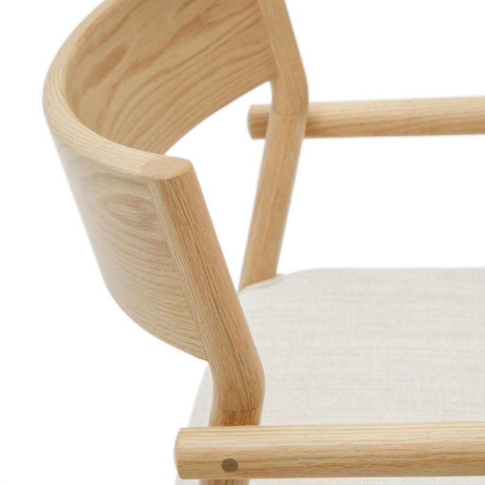 Silla Desenfundable Madera Maciza Roble Natural, 53 Cm