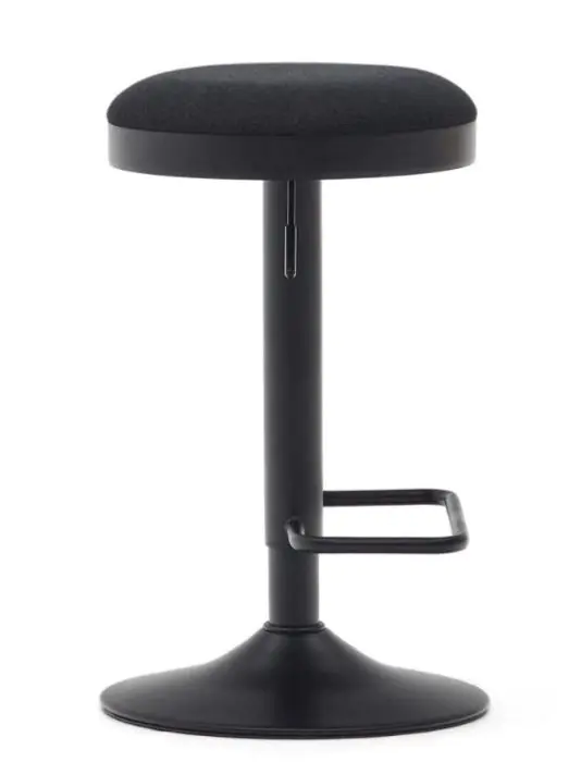Taburete Zaib de Bar color Negro, 46 Cm