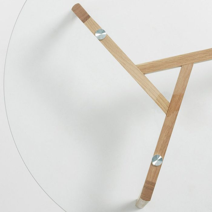 Mesa de centro Escandinava Madera Y Cristal