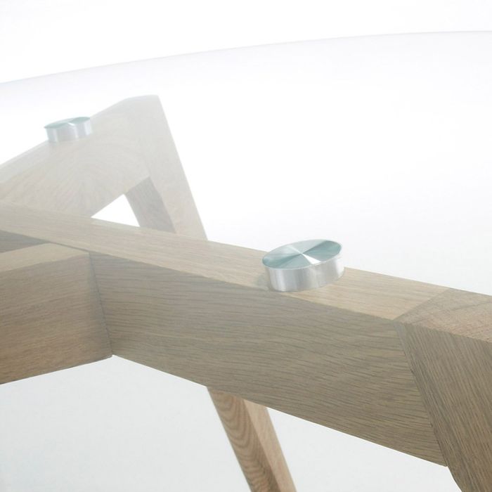 Mesa de centro Escandinava Madera Y Cristal