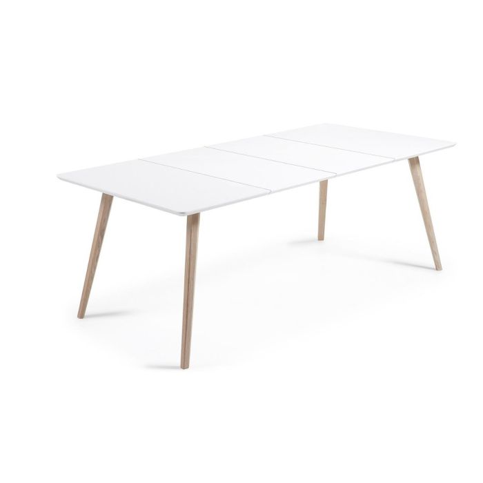 Mesa Extensible Lacado Blanco Madera Fresno, 140 (220) Cm