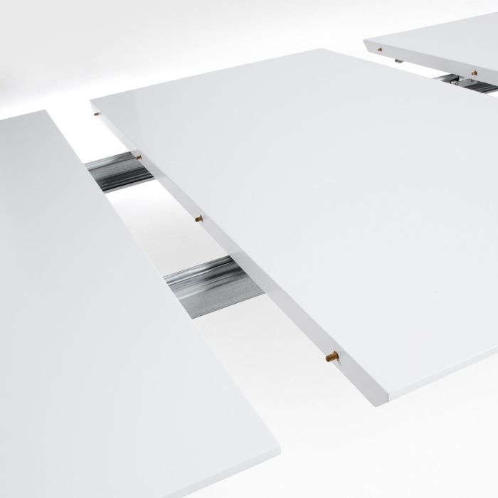 Mesa Extensible Lacado Blanco Madera Fresno, 140 (220) Cm