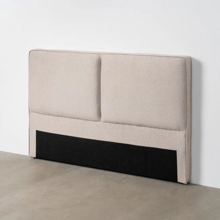 Cabecero en madera tapizada en tejido y nylon beige 160 cm