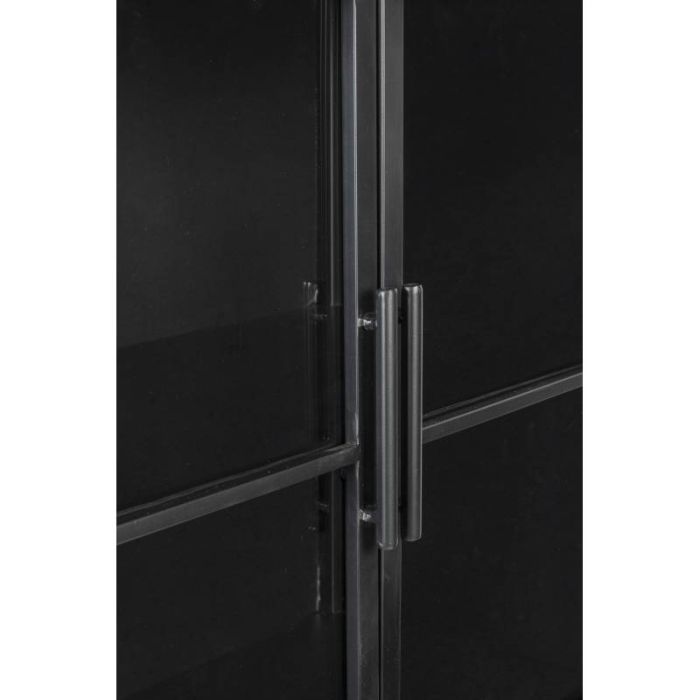 Vitrina Madera Lacada Negro, 133 Cm
