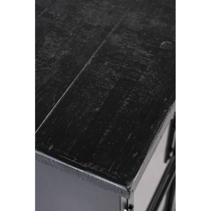Vitrina Madera Lacada Negro, 133 Cm