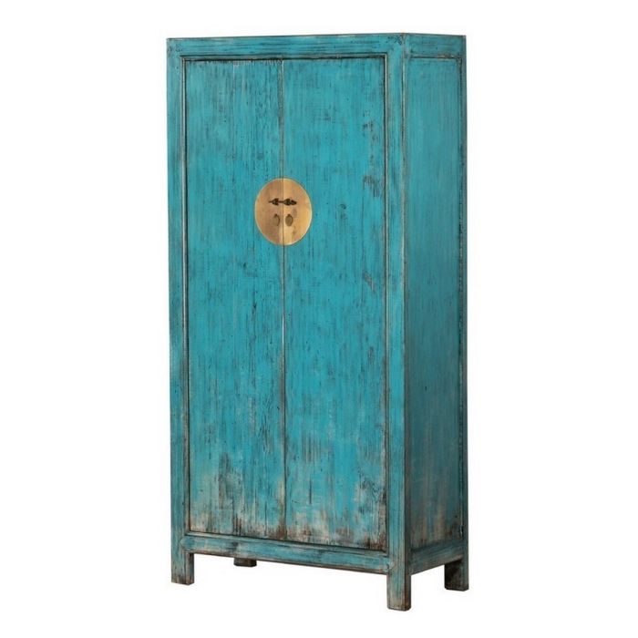 Armario Kotagala Azul Turquesa Madera Pino Reciclado, 100 Cm
