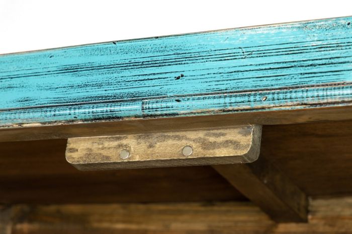 Armario Azul Turquesa Madera Pino Reciclado, 100 Cm