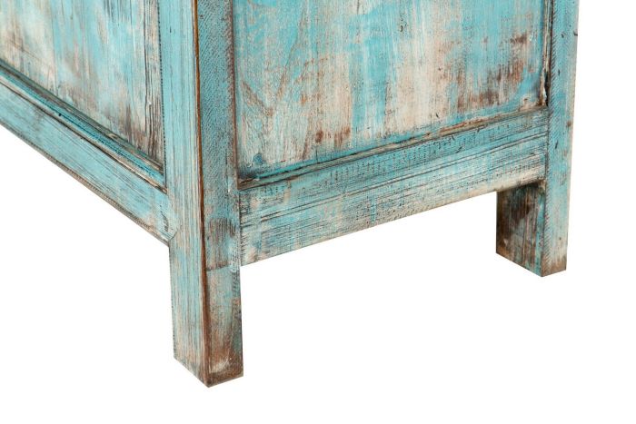 Armario Azul Turquesa Madera Pino Reciclado, 100 Cm