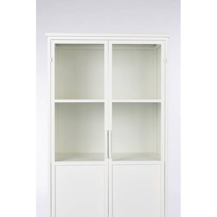 Vitrina Metal Cristal Blanco, 150 Cm