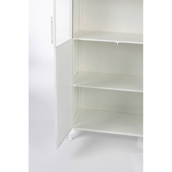 Vitrina Metal Cristal Blanco, 150 Cm