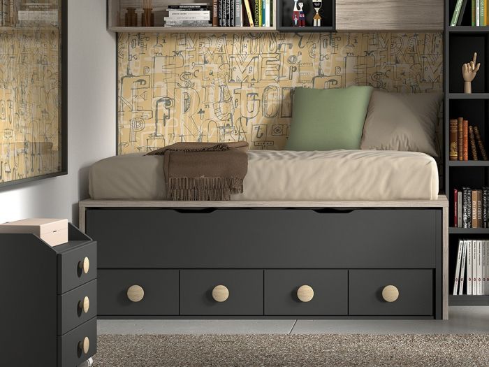 Cama Compacta Nido 4 Cajones Formas F007
