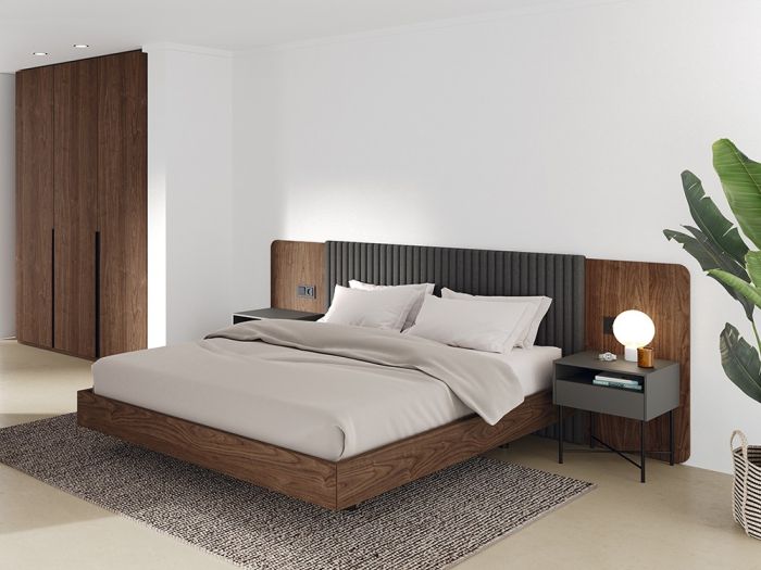 Cama Habitación Land Tapizado Kalm Laminado 