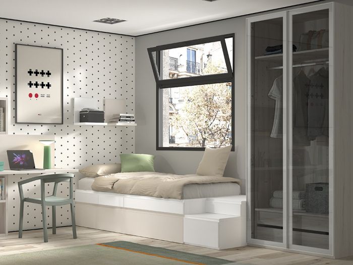 Cama Modular Juvenil Cinco Cajones Formas F157