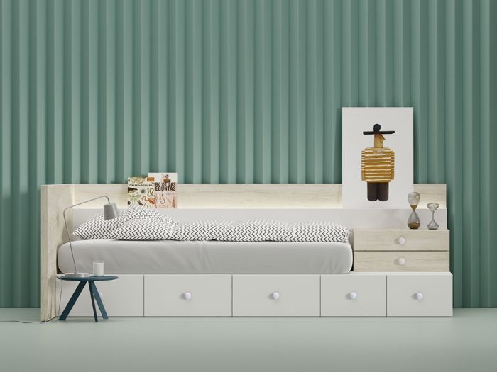 Cama Modular con Estante Revistero Kubox Zona Joven