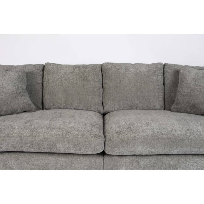 Sofá 3 plazas Tejido Gris, 266 Cm
