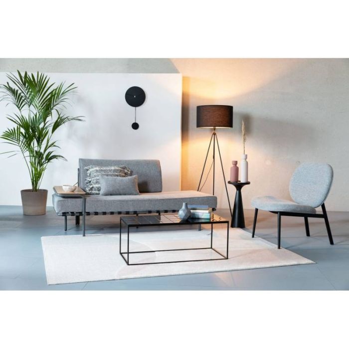 Sofá Diván 3 Plazas Tejido Gris Metal, 185 Cm