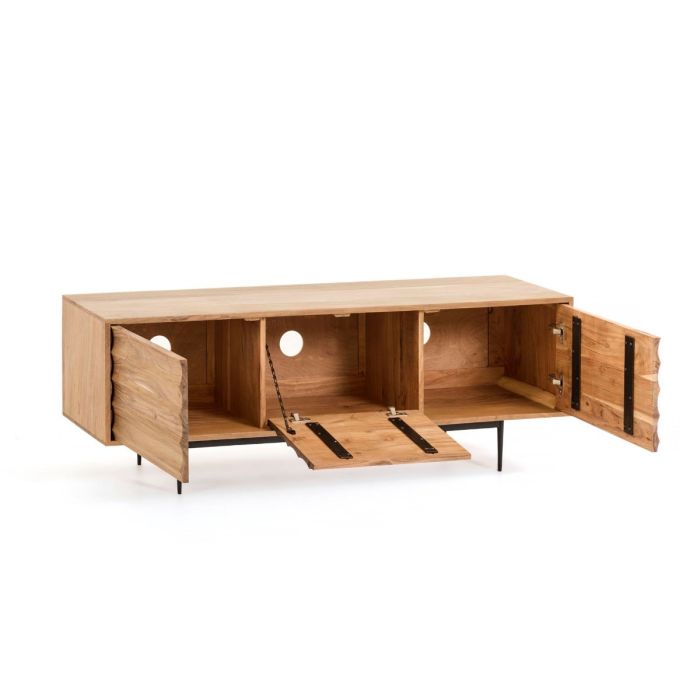Mueble TV Natural Negro, 147 Cm