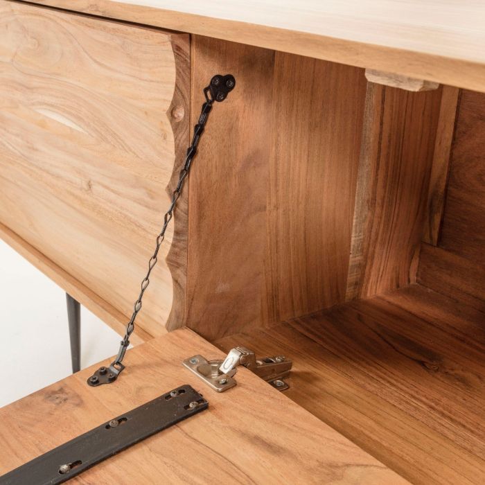 Mueble TV Natural Negro, 147 Cm