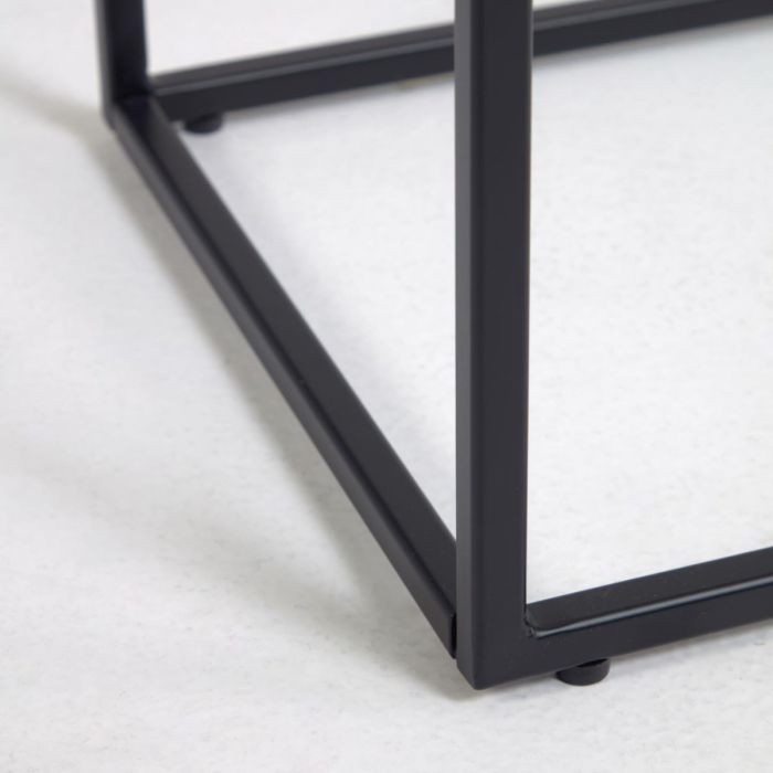 Consola Sobre Porcelánico Blanco Estructura Acero, 110 Cm