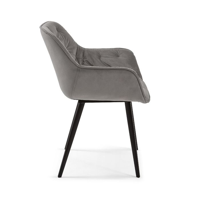 Silla Moderna Capitoné Gris