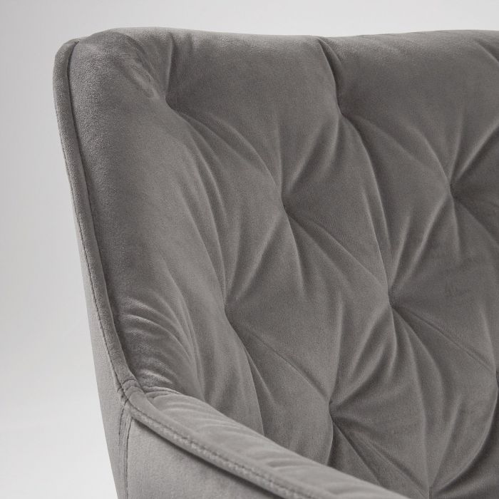 Silla Moderna Capitoné Gris